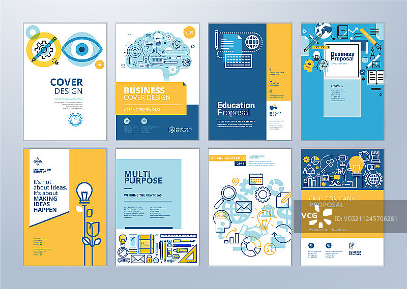 教育主题宣传册设计模板图片素材