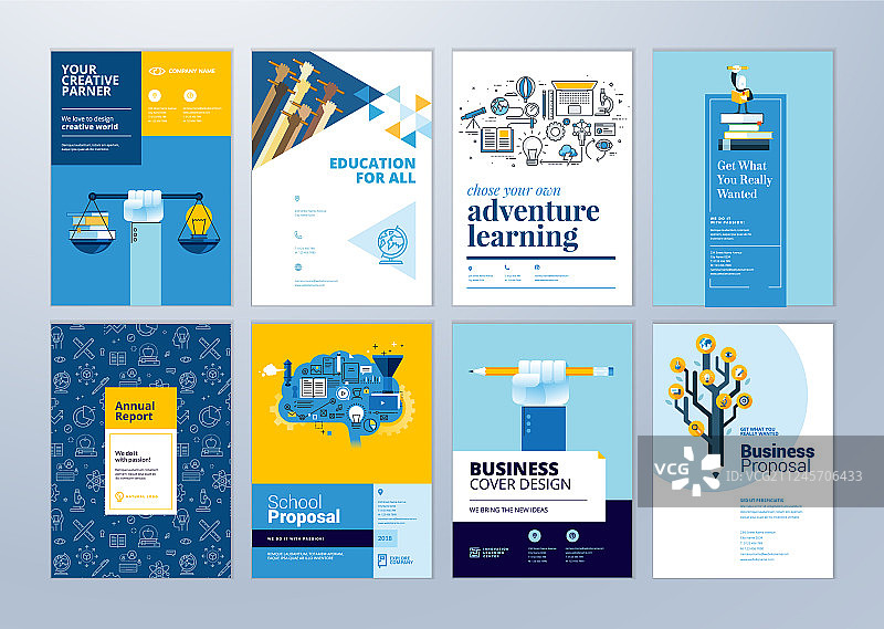 教育主题宣传册设计模板图片素材