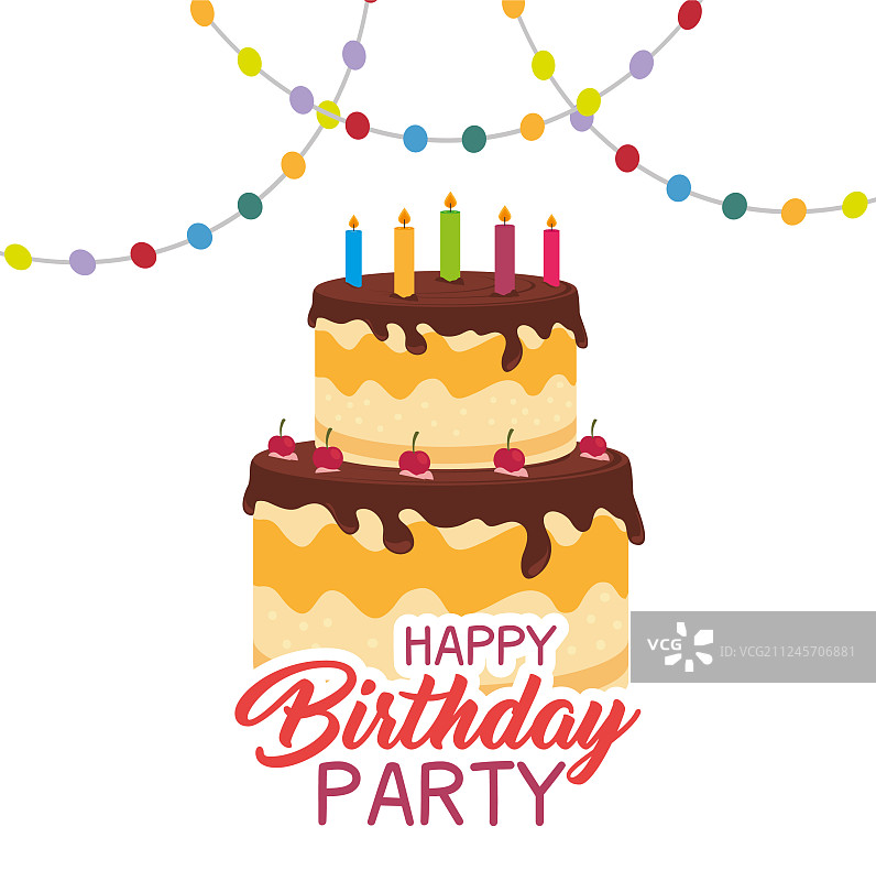 生日快乐蛋糕卡片图片素材