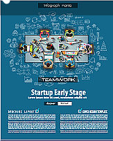 带有手绘风格的信息图宣传册模板图片素材