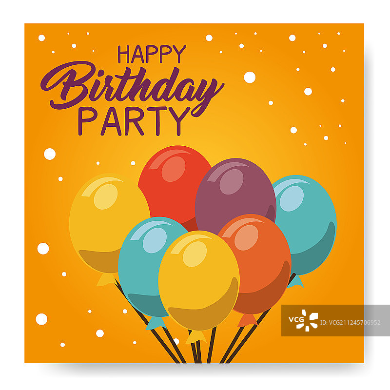 生日快乐气球派对图片素材