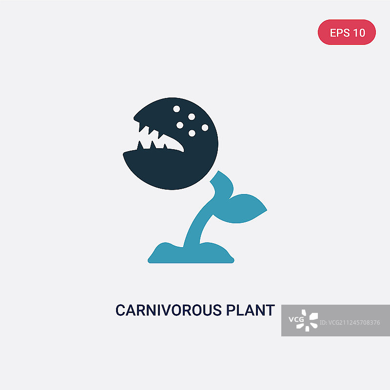 双色食肉植物图标图片素材