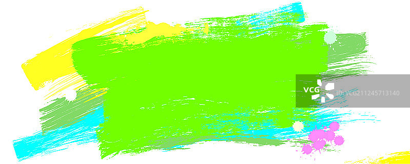 鲜艳的丙烯笔触设计元素图片素材