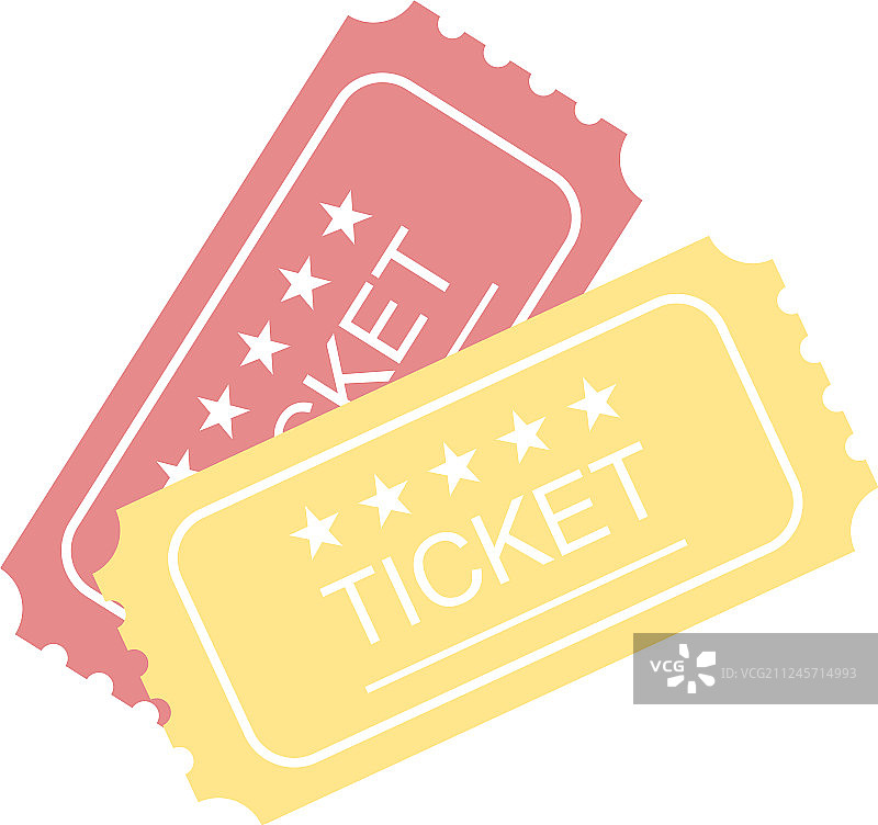 扁平风格的票务图标图片素材