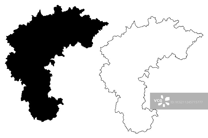 忠清北道地图图片素材