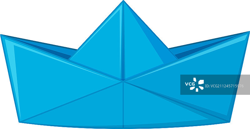 折叠成帽子形状的蓝色纸图片素材