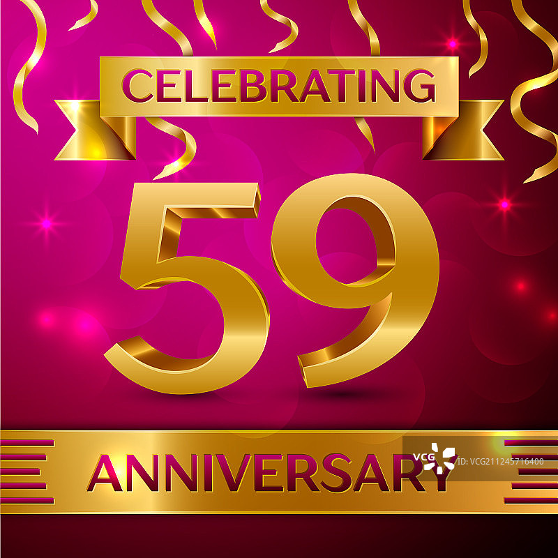 五十九周年庆典设计图片素材