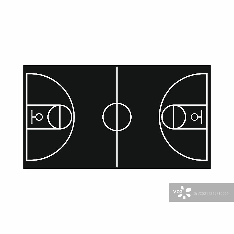 简约风格篮球场图标图片素材