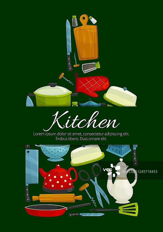 厨房用具砧板海报图片素材