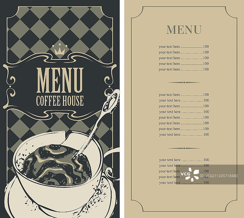 咖啡菜单图片素材