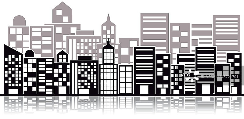 单色建筑城市景观图片素材