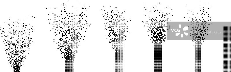扁平点状矩形集成抽象设计图片素材