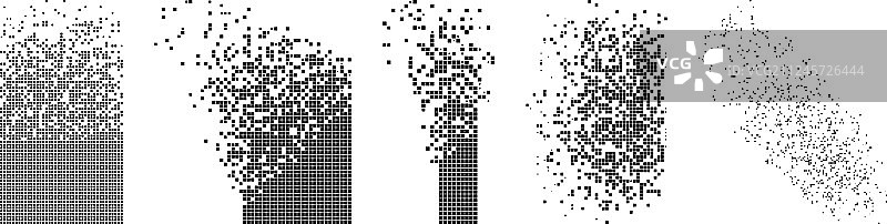 扁平矩形分解抽象图片素材