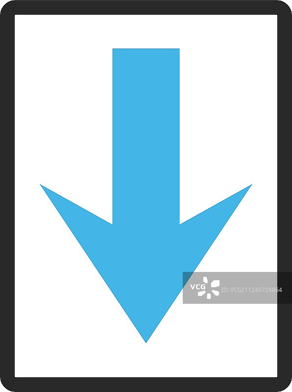 带框向下箭头图标图片素材