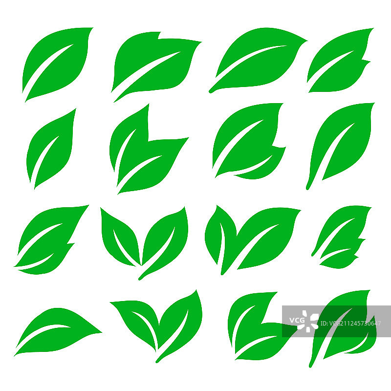 绿色春天树叶图标素材图片素材