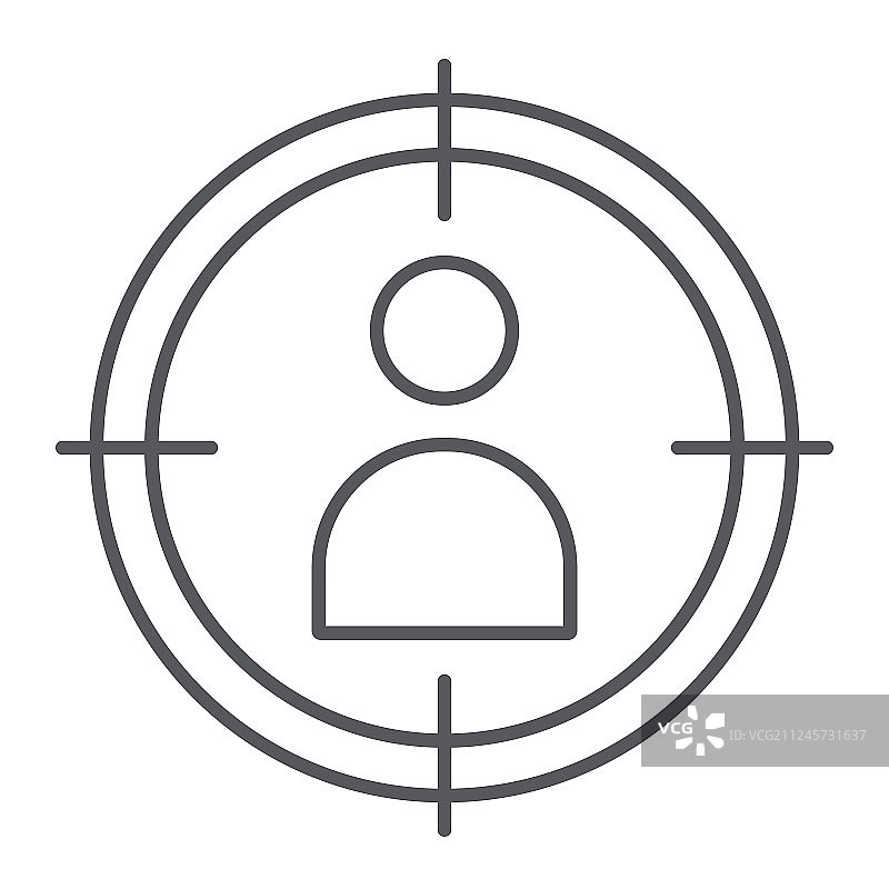 目标人群细线图标图片素材