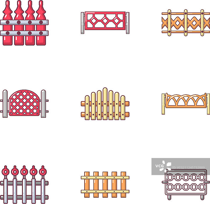 畜栏图标卡通风格图片素材