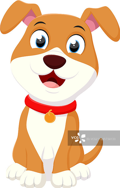 快乐的卡通狗图片素材
