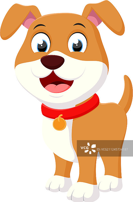 快乐的卡通狗图片素材