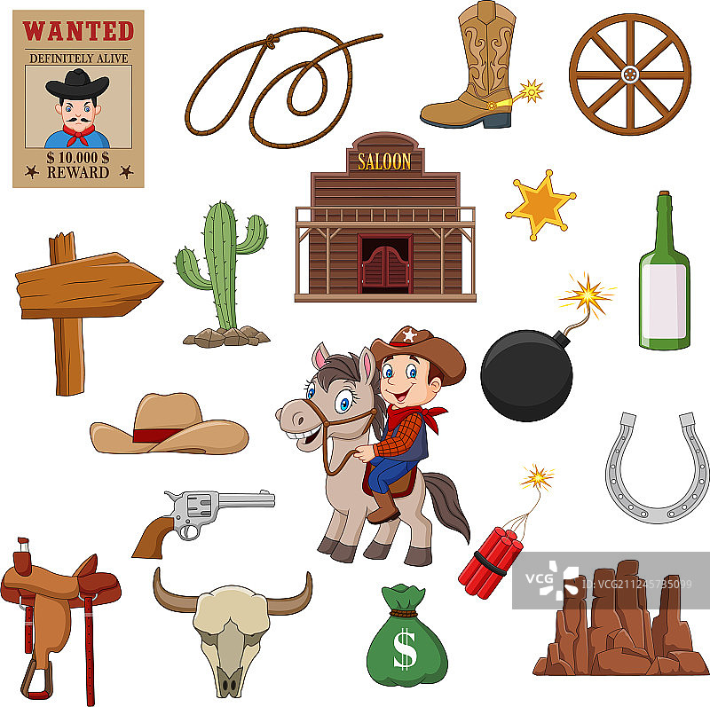 狂野西部合集套装图片素材