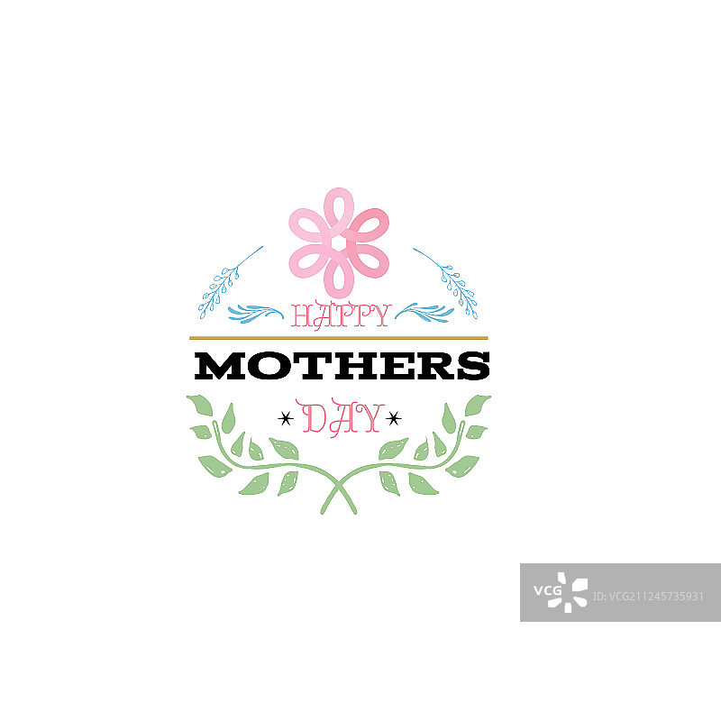 母亲节贴纸徽章设计图片素材