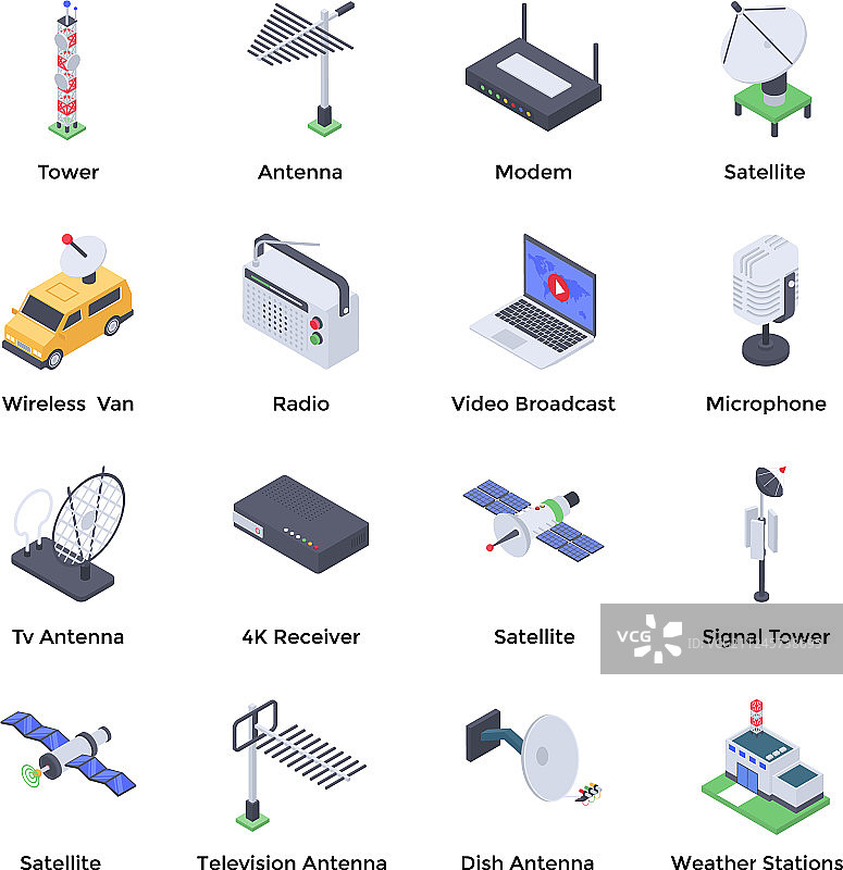 电信2.5D图标包图片素材
