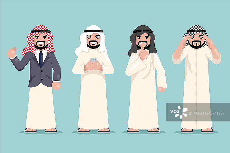 阿拉伯商人财务工作决策图片素材