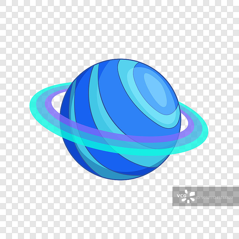 卡通风格的土星行星图标图片素材