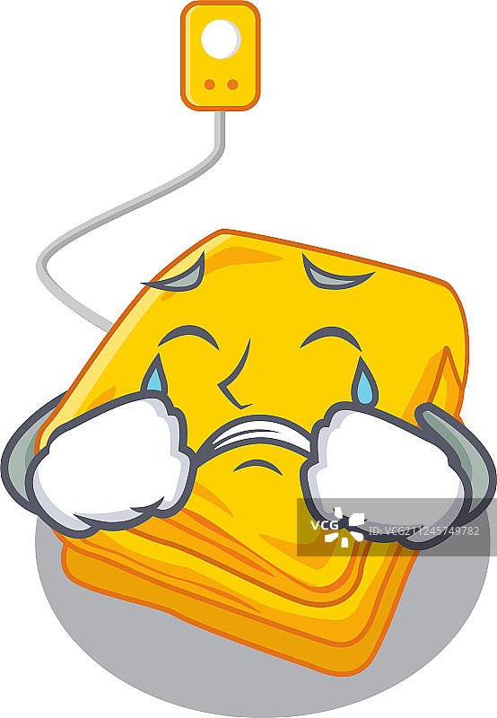 哭泣的电热毯存放在吉祥物柜子里图片素材