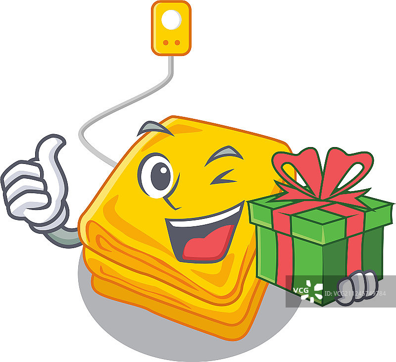 储存在吉祥物中的电热毯与礼品图片素材