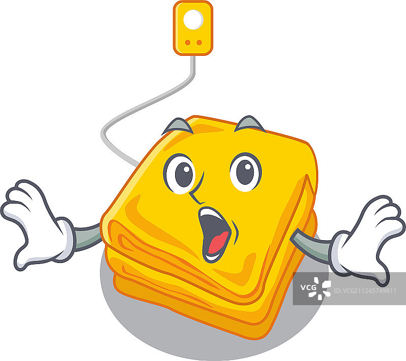 储存在吉祥物中的惊讶电热毯图片素材