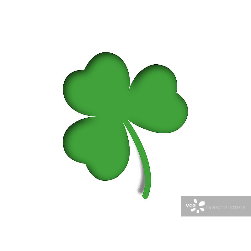 纸艺三叶草3D图案图片素材