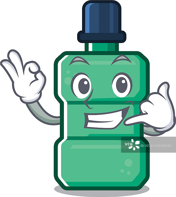 水槽上的漱口水吉祥物图片素材