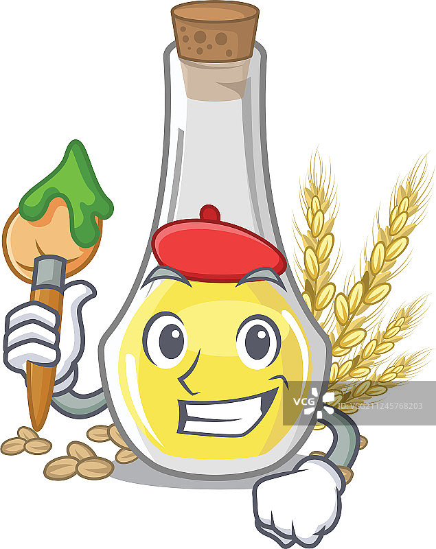 小麦胚芽油卡通人物图片素材
