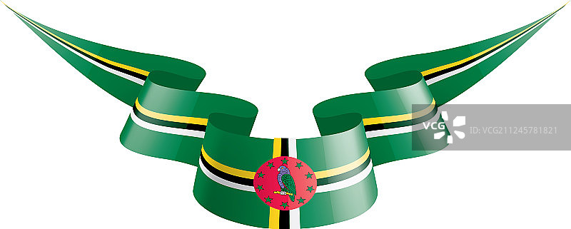 一面白色的多米尼加国旗图片素材