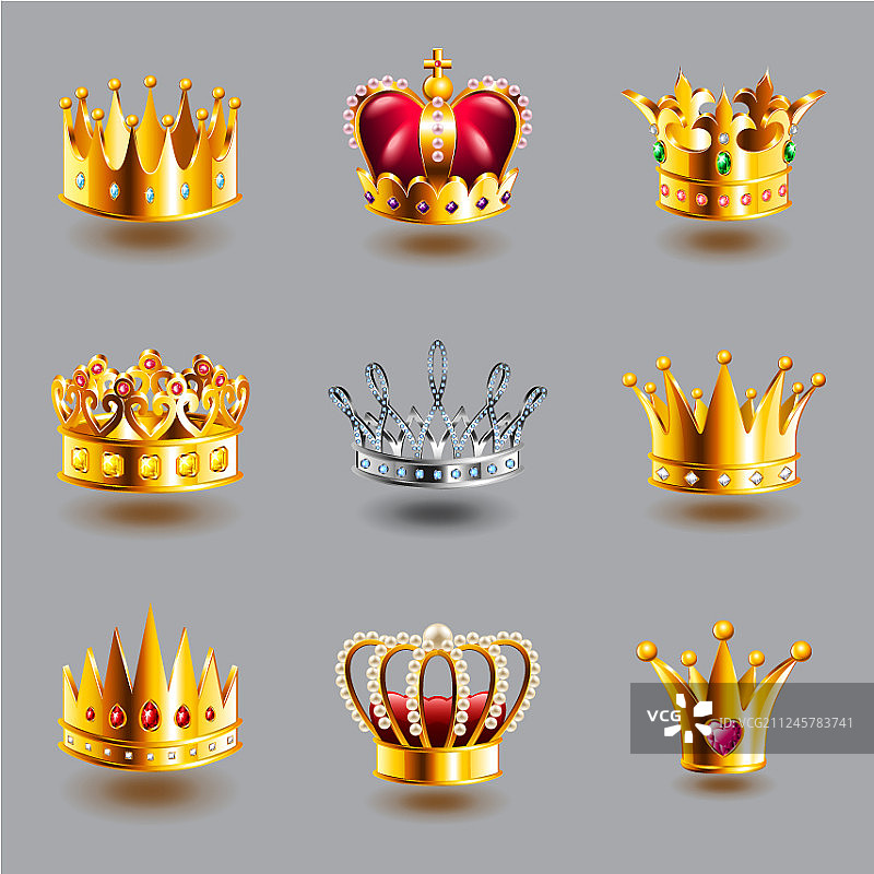 皇冠图标合集图片素材