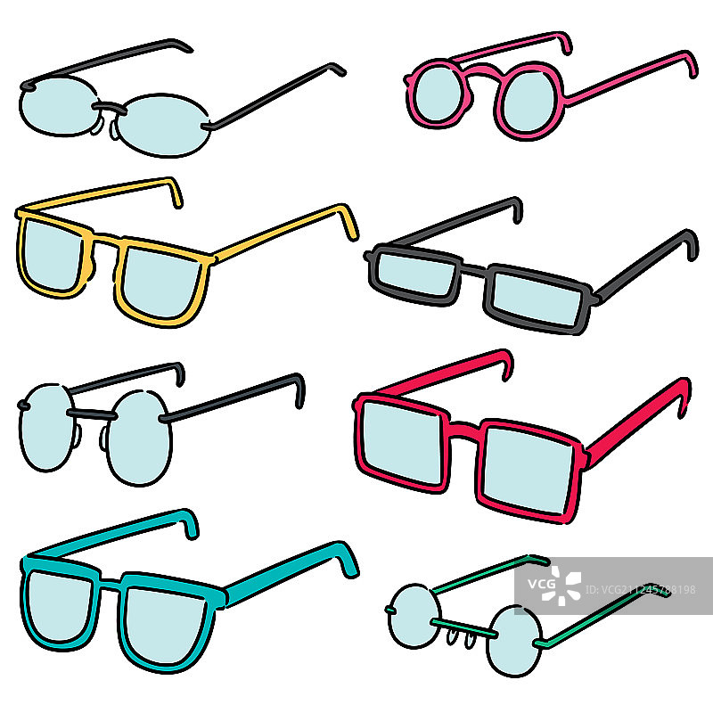 一套眼镜图片素材