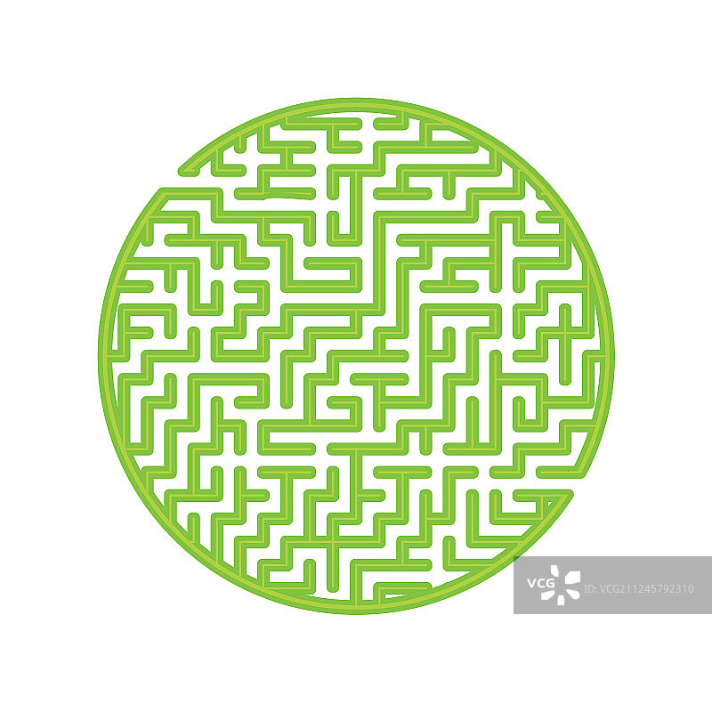 儿童和成人彩色圆形迷宫游戏图片素材