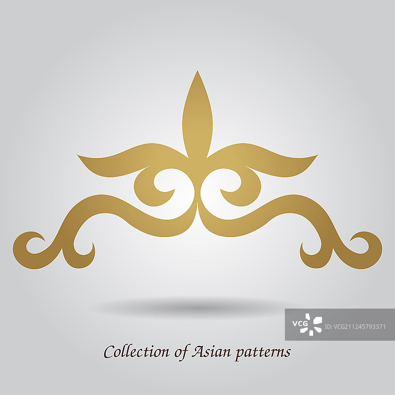 东亚金色抽象图案图片素材