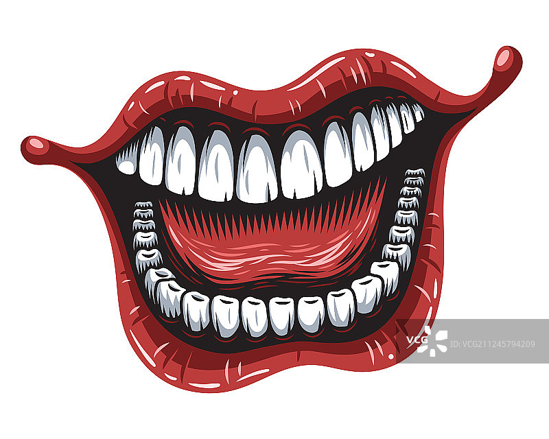 微笑的嘴唇图片素材