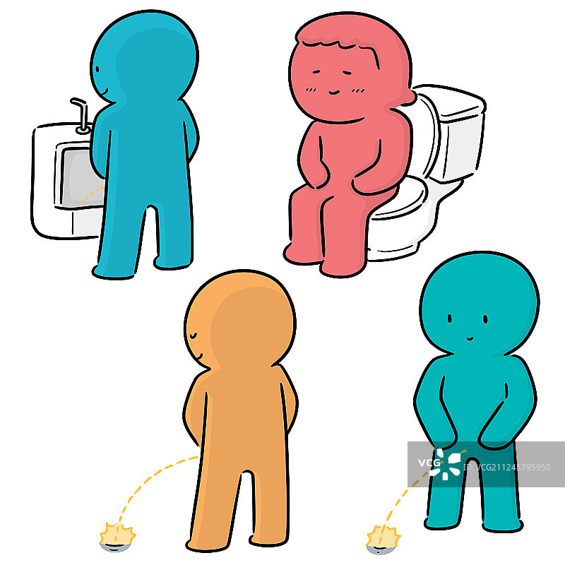人物小便图片素材
