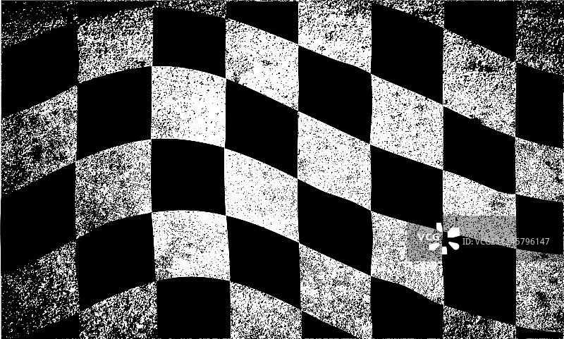 脏污的方格旗图片素材