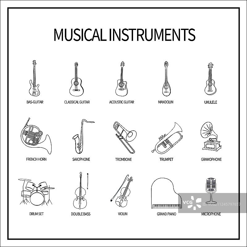乐器图标合集图片素材