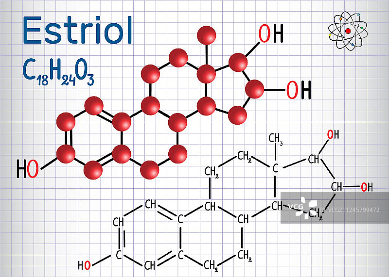 雌三醇E3：次要女性性激素图片素材