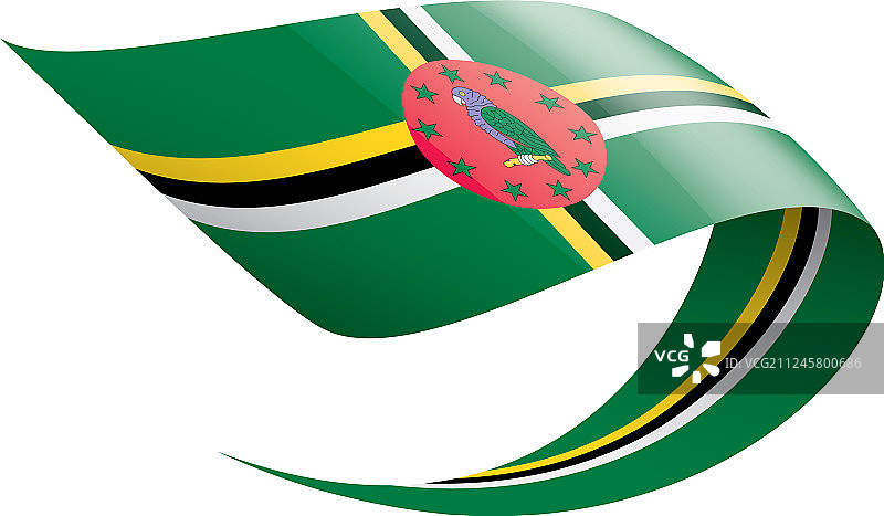 一面白色的多米尼加国旗图片素材