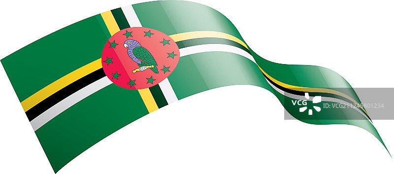 一面白色的多米尼加国旗图片素材