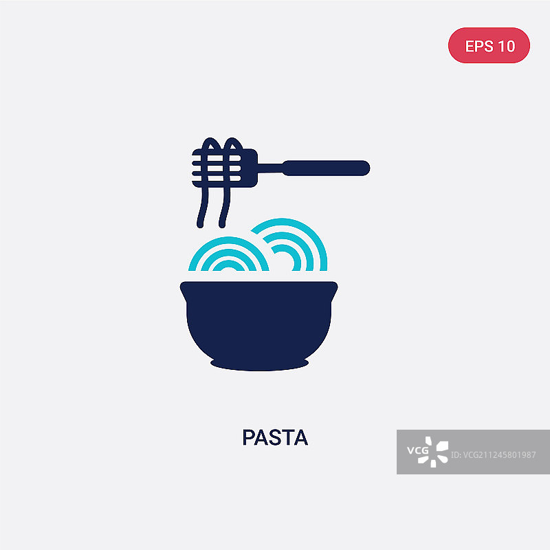 双色意大利面食品概念图标图片素材