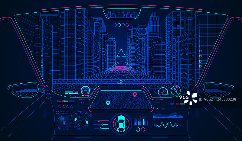 智能车载抬头显示器图片素材