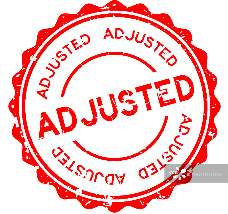 红色调整文字圆形橡胶印章图片素材