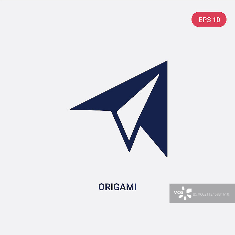 休闲概念中的双色折纸图标图片素材